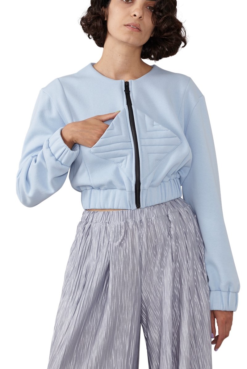 Cropped Bolero - Baby Blue - Harem London
