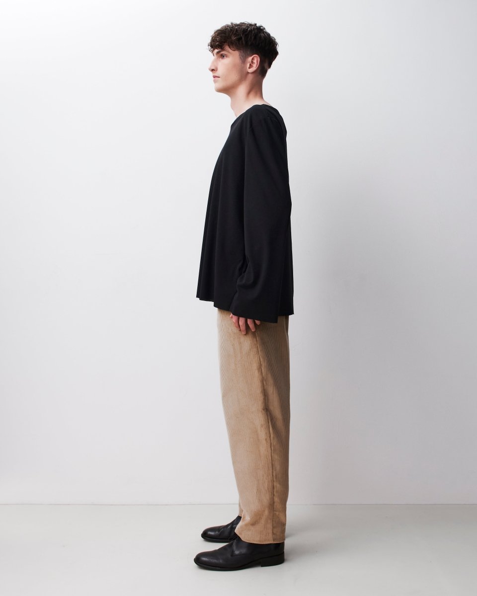 Light Jersey Top : Black - Harem London