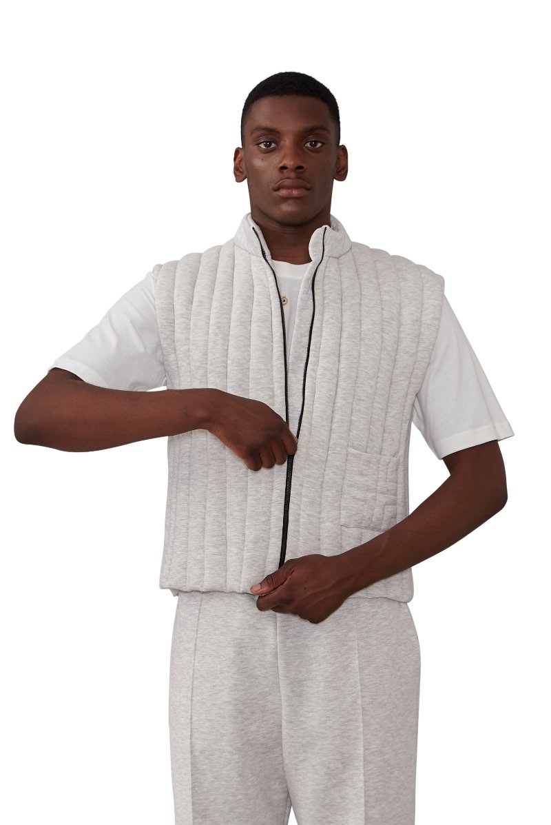 Padded Vest - Grey - Harem London