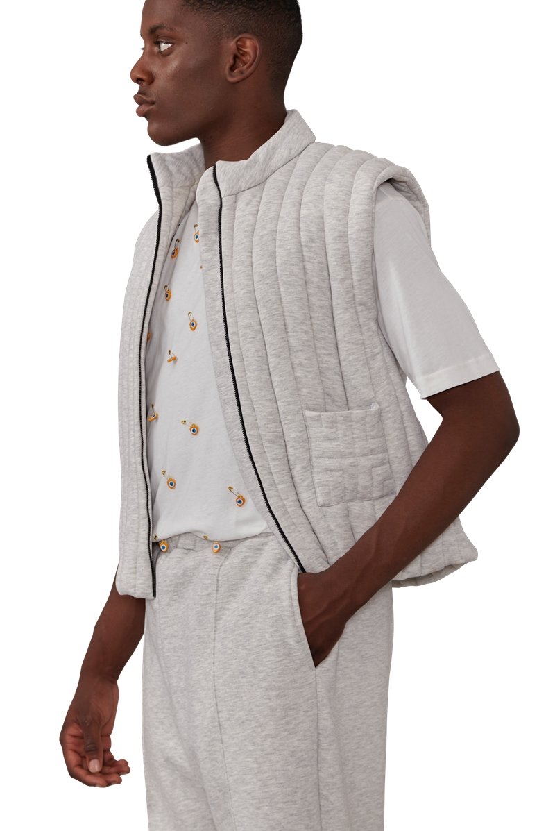 Padded Vest - Grey - Harem London