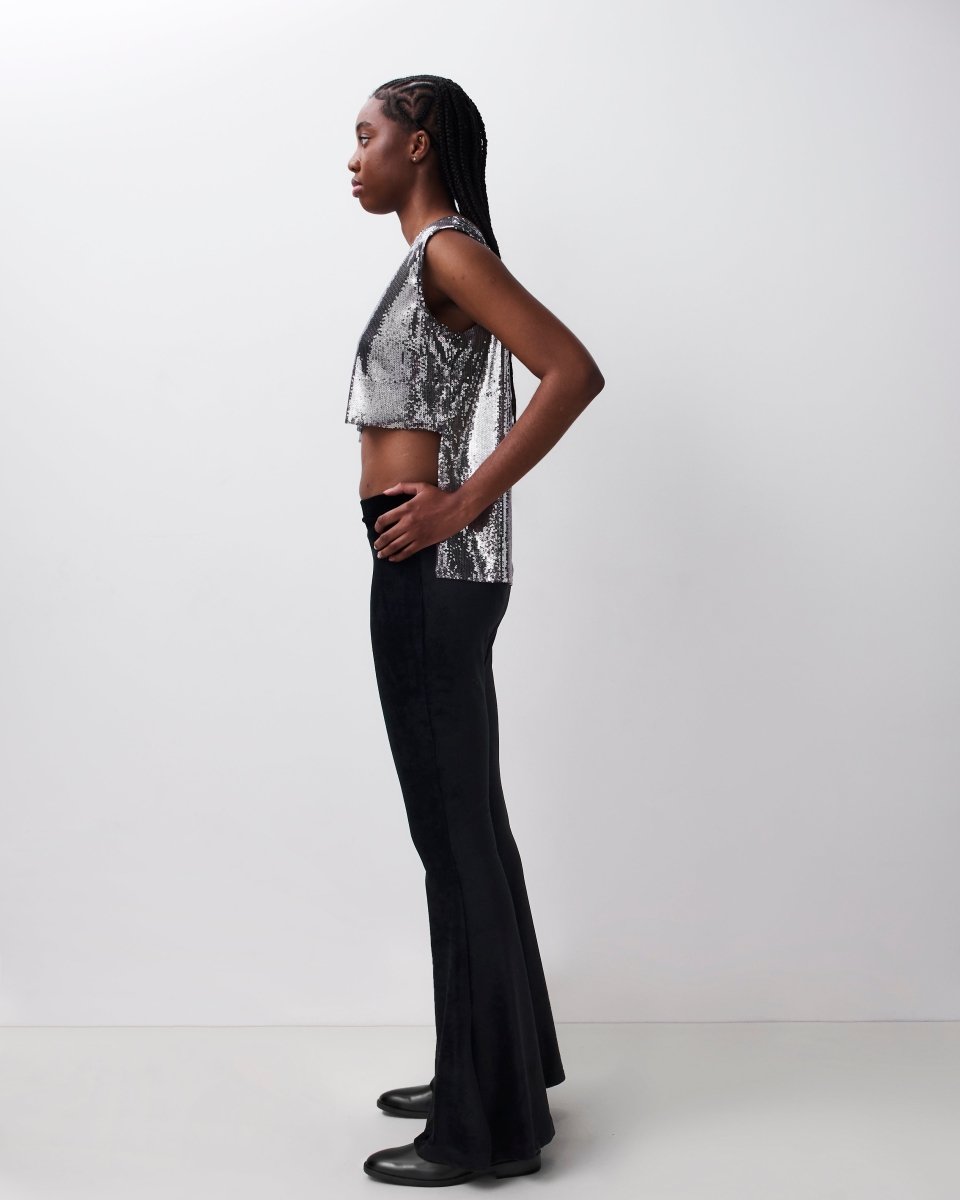Velour Wide leggings - Harem London