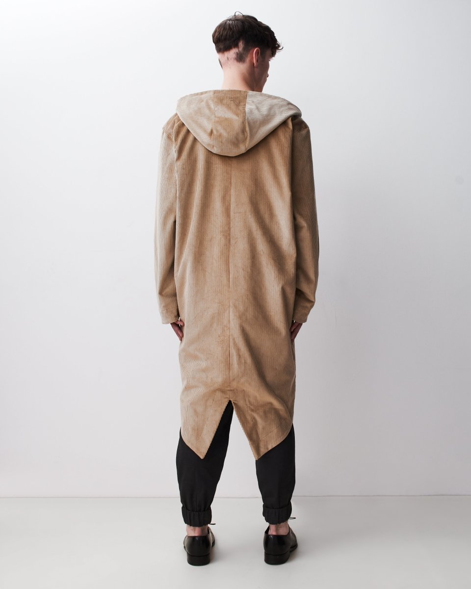 Corduroy Parka : Beige - Harem London
