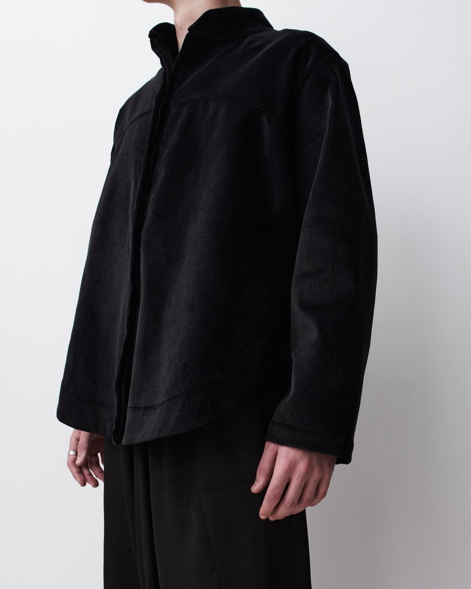 Corduroy Yolk Shirt (Black) - Harem London