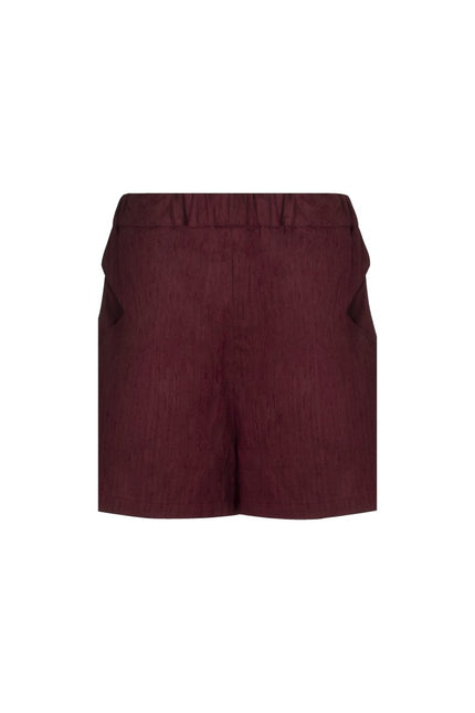 Diamond Silk Shorts - Burgundy - HaremLondon.com