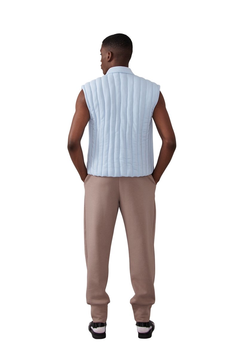 Padded Vest - Baby Blue - Harem London