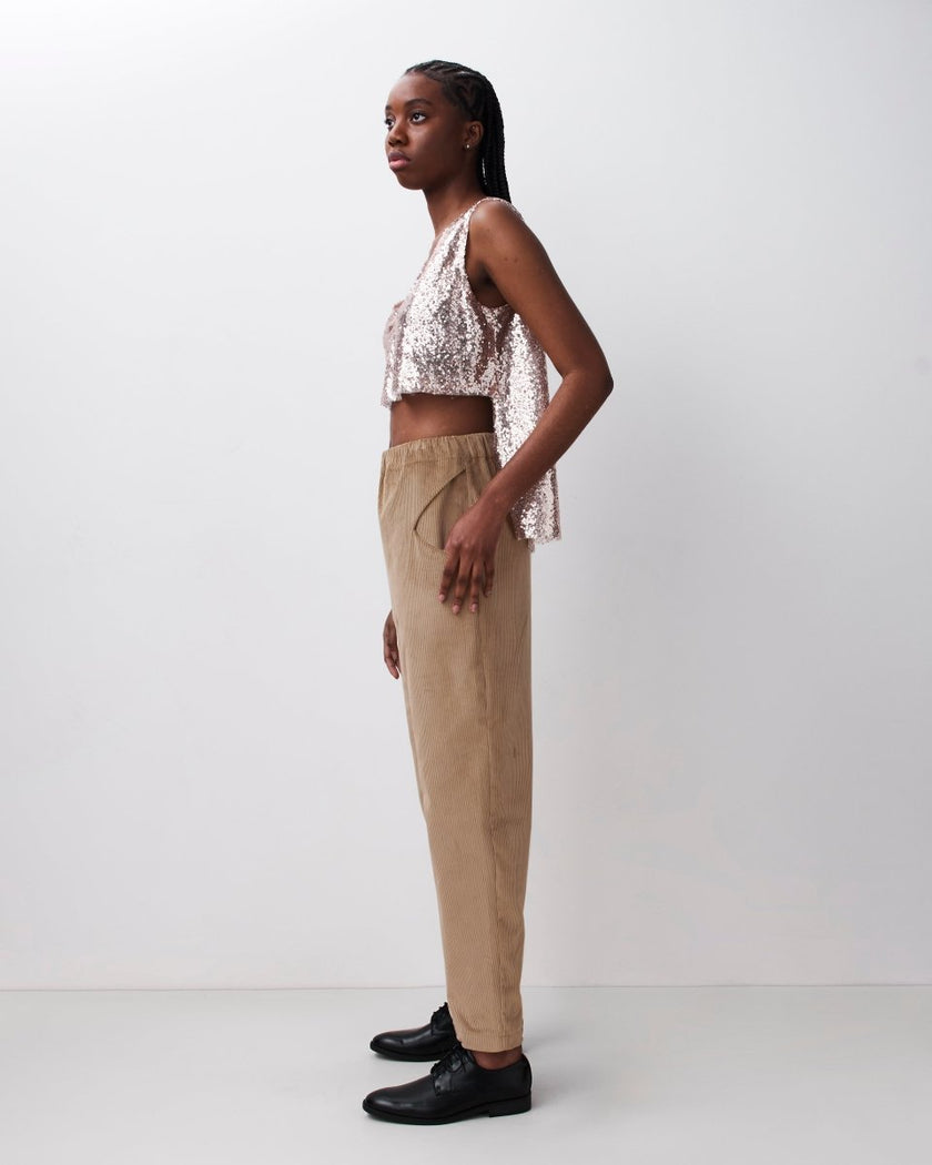 Iris Asymmetric Sequin Top